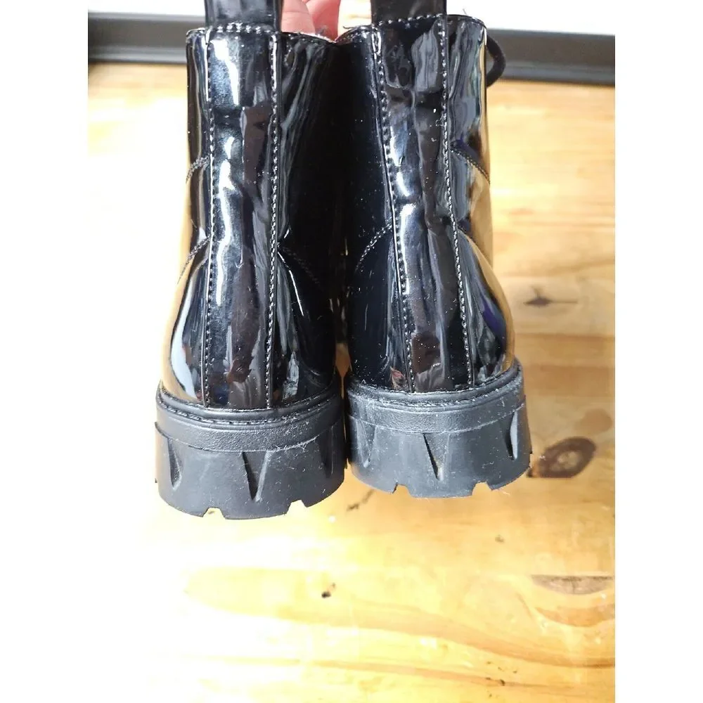 kkdom Kids Waterproof Lace Up Side Zipper Ankle Combat Boots Sz 2 little kid‎